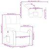 vidaXL Fotoliu masaj rabatabil electric cu ridicare, gri, microfibră