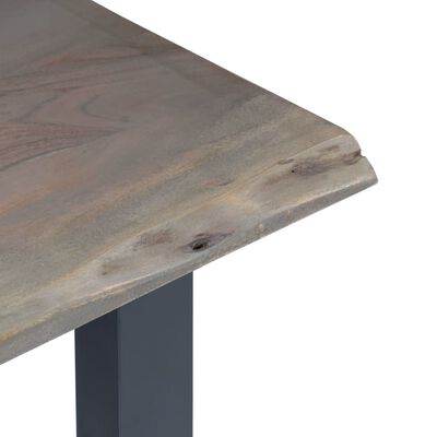 vidaXL Masă consolă, gri, 115x35x76 cm, lemn masiv de acacia și fier