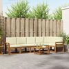 vidaXL Set de canapele de exterior cu pernă 7 pcs Natural și Crem