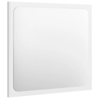 vidaXL Oglindă de baie, alb extralucios, 40x1,5x37 cm, PAL