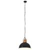 vidaXL Lampă suspendată industrială, negru, 32 cm, mango, E27, rotund