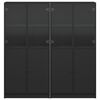 vidaXL Bibliotecă cu uși, negru, 136x37x142 cm, lemn compozit