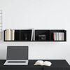 vidaXL Raft de perete Stejar Negru 100 x 18 x 18 cm Lemn compozit