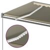 vidaXL Copertină retractabilă manual cu LED, crem, 6x3,5 m