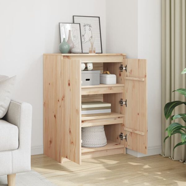 vidaXL Dulap lateral, 60x36x84 cm, lemn masiv de pin