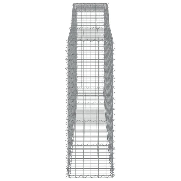vidaXL Coș gabion arcuit, 400x50x140/160 cm, fier galvanizat