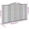 vidaXL Coșuri gabion arcuite 6 buc, 300x30x180/200 cm, fier galvanizat