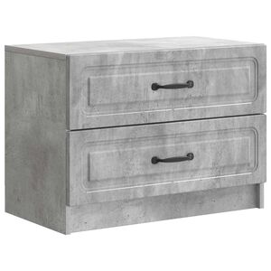 vidaXL Dulap de noapte Gri Beton 62 x 34,5 x 44,5 cm Lemn prelucrat