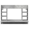 vidaXL Birou montat pe perete, gri beton, 105x48x75 cm, lemn prelucrat
