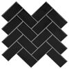 vidaXL Plăcuță &icirc;n Zigzag 10 pcs Negru 30 x 30 cm Poliuretan și PET