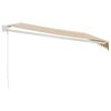 vidaXL Copertină retractabilă, galben/alb, 4,5x3 m, textil/aluminiu