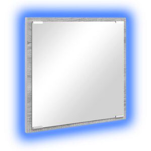 vidaXL Oglindă de baie cu LED Gri Sonoma 40 x 37 x 8.5 cm