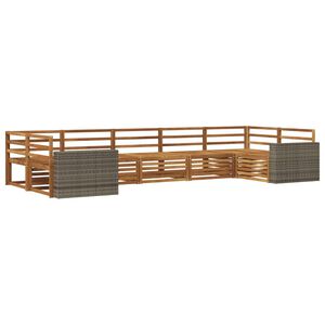 vidaXL Set de canapele de exterior 7 pcs natural
