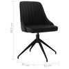 vidaXL Scaune de bucătărie, 2 buc., negru, catifea