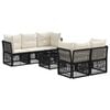 vidaXL Set de canapele pentru grădină 6 buc. Negru 55 x 55 x 37 cm
