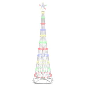 vidaXL Brad de Crăciun LED Multicolour 190 cm Metal