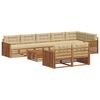 vidaXL Set de canapele de exterior cu pernă 9 pcs Natural și Bej