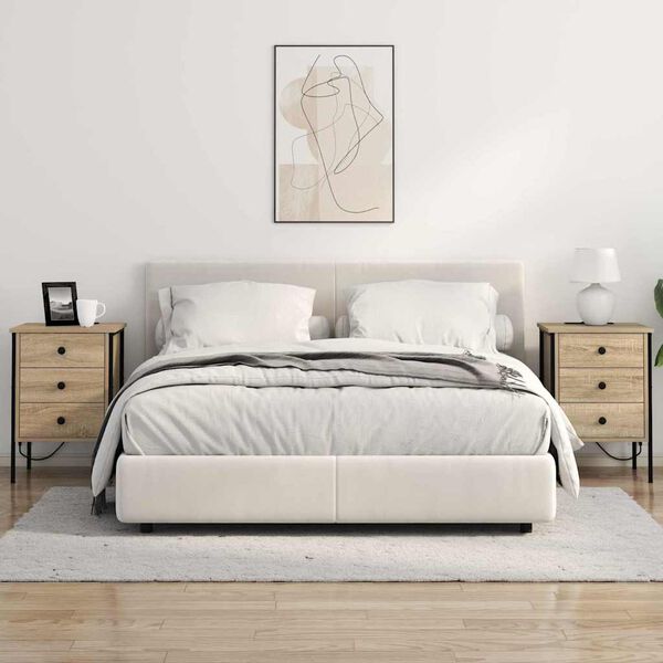 vidaXL Dulap de noapte Stejar Sonoma 42 x 41 x 61 cm Lemn compozit