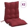 vidaXL Perne scaun cu spătar mic, 2 buc., roșu, textil oxford