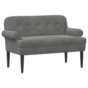 vidaXL Canapea cu capitonaj butonat Gri &icirc;nchis 120 x 66 x 78 cm