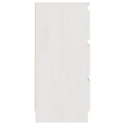 vidaXL Noptieră, alb, 40x29,5x64 cm, lemn masiv de pin