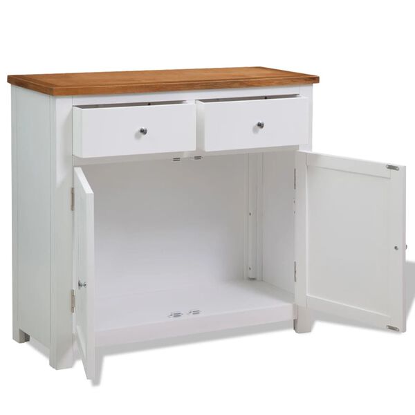 vidaXL Dulap, 90x33,5x83 cm, lemn masiv de stejar