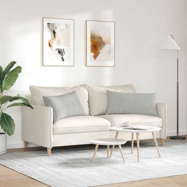 vidaXL Perne pentru canapea 2 pcs Gri deschis 80 x 40 cm țesătură