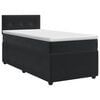 vidaXL Pat boxspring cu saltea cu headboard Negru 90 x 200 cm Catifea
