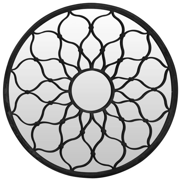 vidaXL Oglindă rotundă negru 40x3 cm fier pentru utilizare în interior