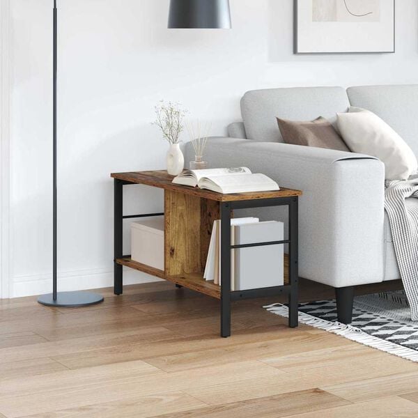 vidaXL Raft pentru cărți Lemn Vechi 82 x 32 x 47 cm Lemn compozit