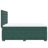 vidaXL Pat box spring cu saltea, verde închis, 140x190 cm, catifea