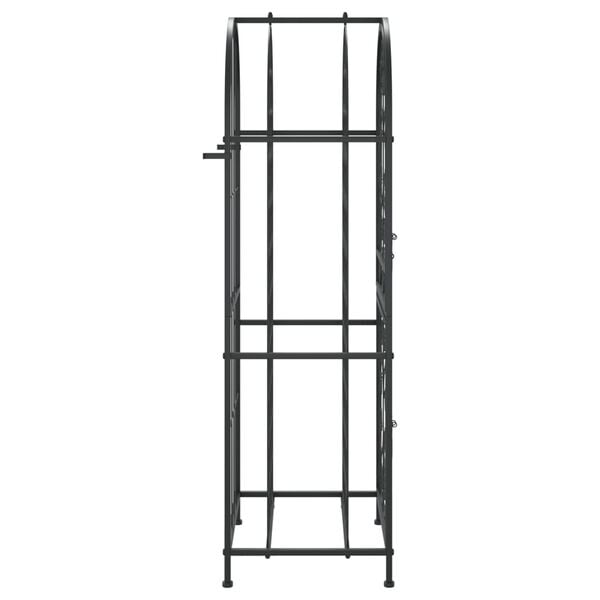 vidaXL Suport sticle vin 41 de sticle, negru 45x36x120 cm fier forjat