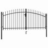 vidaXL Poartă de gard cu ușă dublă Woerden cu v&acirc;rf tip suliță 299,5x149,5 cm