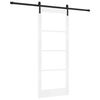 vidaXL Ușă glisantă ORKDAL Alb 83 x 202 cm Lemn masiv de pin și sticlă
