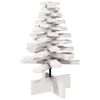vidaXL Brad de Crăciun decorativ, alb, 60 cm, lemn de pin masiv