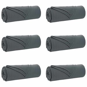 vidaXL Pături de aruncat 6 buc. Gri &icirc;nchis 280 x 210 cm 4.88 kg Molton