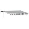 vidaXL Cadru manual de marchiză cu LED-uri Antracit și Alb 3 x 2,5 m