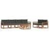 vidaXL Set de canapele de exterior 7 buc. Natural și Antracit