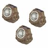 Luxform Lămpi solare cu LED &icirc;n formă de piatră de grădină Andes 3 buc.