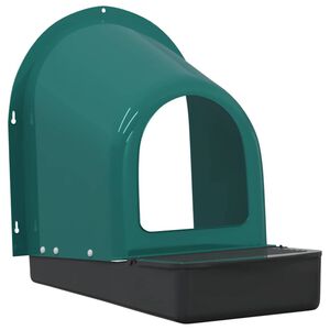 vidaXL Cuiburi pentru găini, montate pe perete, 4 buc., verde &icirc;nchis, plastic