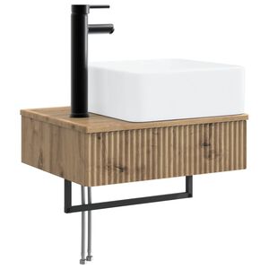 vidaXL Basin de spălare montat pe perete Stejar Artizanal