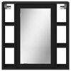 vidaXL Dulap baie cu oglindă negru 60x16x60 cm lemn compozit