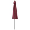 vidaXL Umbrelă de balcon, tijă aluminiu bordo 300x155x223cm semirotund