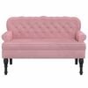 vidaXL Banchetă cu spătar, roz, 119,5x64,5x75 cm, catifea
