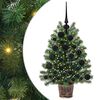 vidaXL Brad de Crăciun artificial cu 150 LED Verde 75 cm PE și PVC