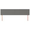 vidaXL Tăblii de pat, 2 buc, gri &icirc;nchis, 100x5x78/88 cm, textil