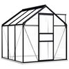 vidaXL Seră cu cadru de bază, antracit, 3,61 m&sup2;, aluminiu