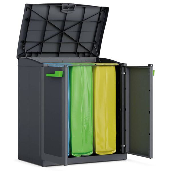 Keter Dulap de reciclare Moby Compact Recycling System, gri grafit, 100 cm