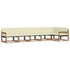vidaXL Set de canapele de exterior 6 buc. Natural și Crem