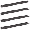 vidaXL Raft suspendat Pe perete 4 pcs Negru 80 x 9 x 2,5 cm Oțel